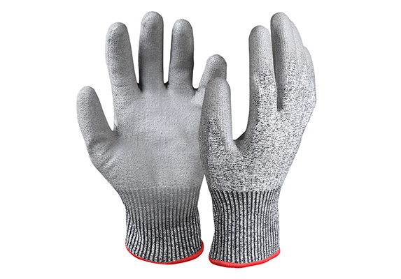 PU Coated Cut Resistant Safety Work Gloves/CRG-003-G