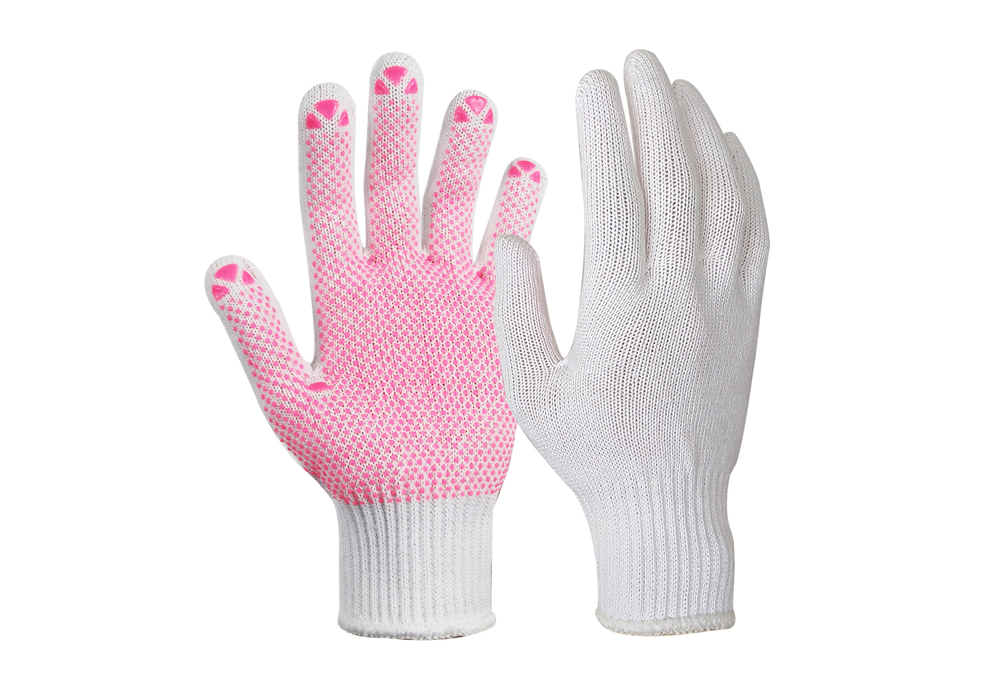 SKG-032 Light Weight 10G Bleach White Poly/Cotton Gloves