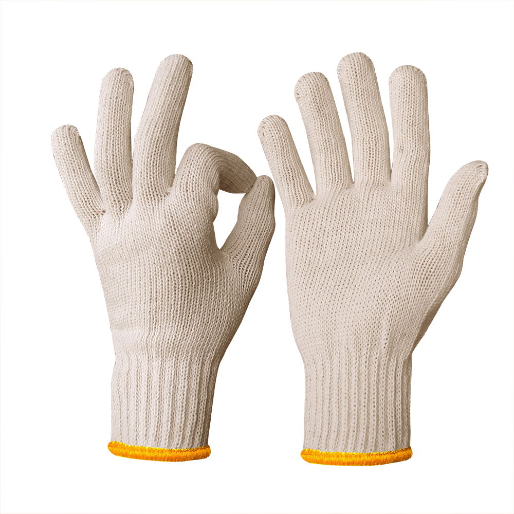 Polyester cotton String Knit Safety Work Gloves 