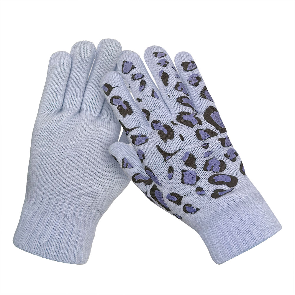 Kids Warm Winter Irregular Printing Pattern Unisex Elastic Comfortable Soft Acrylic Knitting Gloves