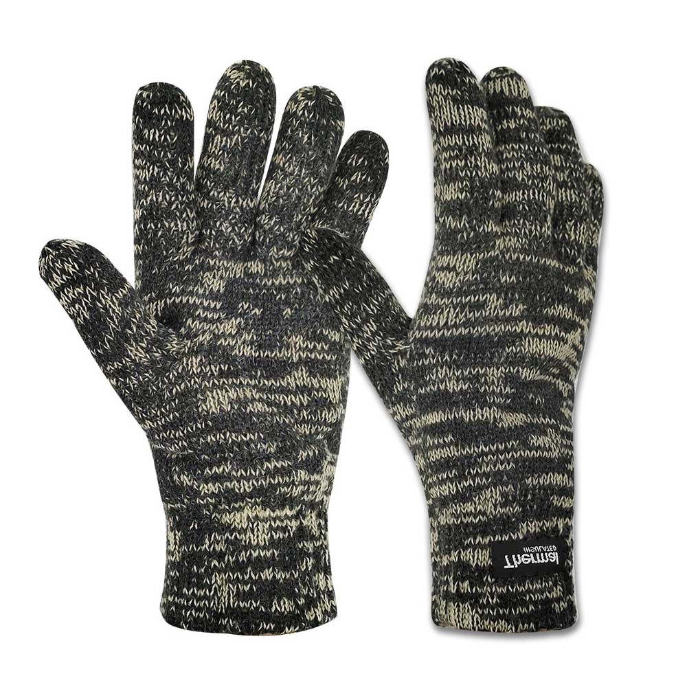 Double Layer Wool/Acrylic Knit Gloves with 3M Thinsulate Lining/IWG-031