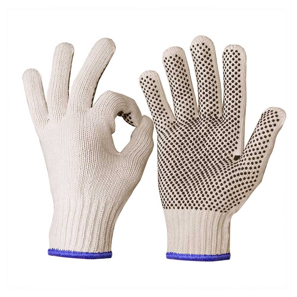 SKG-026 7G Lightweight String Knit Glove with PVC Dots on palm