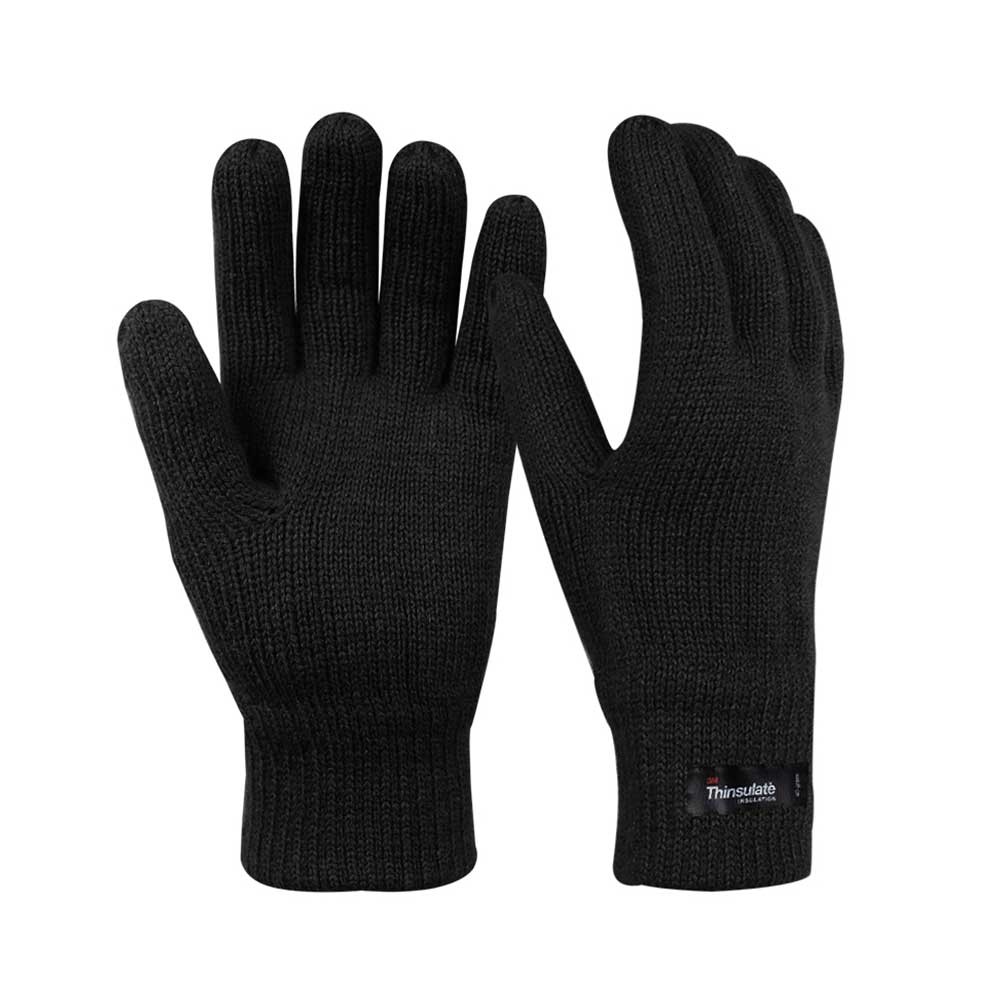 Wool/Acrylic Double Knit Gloves with 3M Thinsulate Lining/IWG-013-B