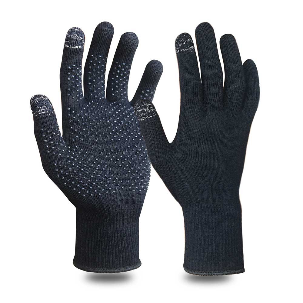 13G Merino Wool Yarn Glove with PVC Dots on palm/MWG-010