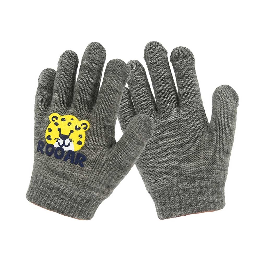 Grey Thermal Finger Kids Magic Gloves for Outdoor