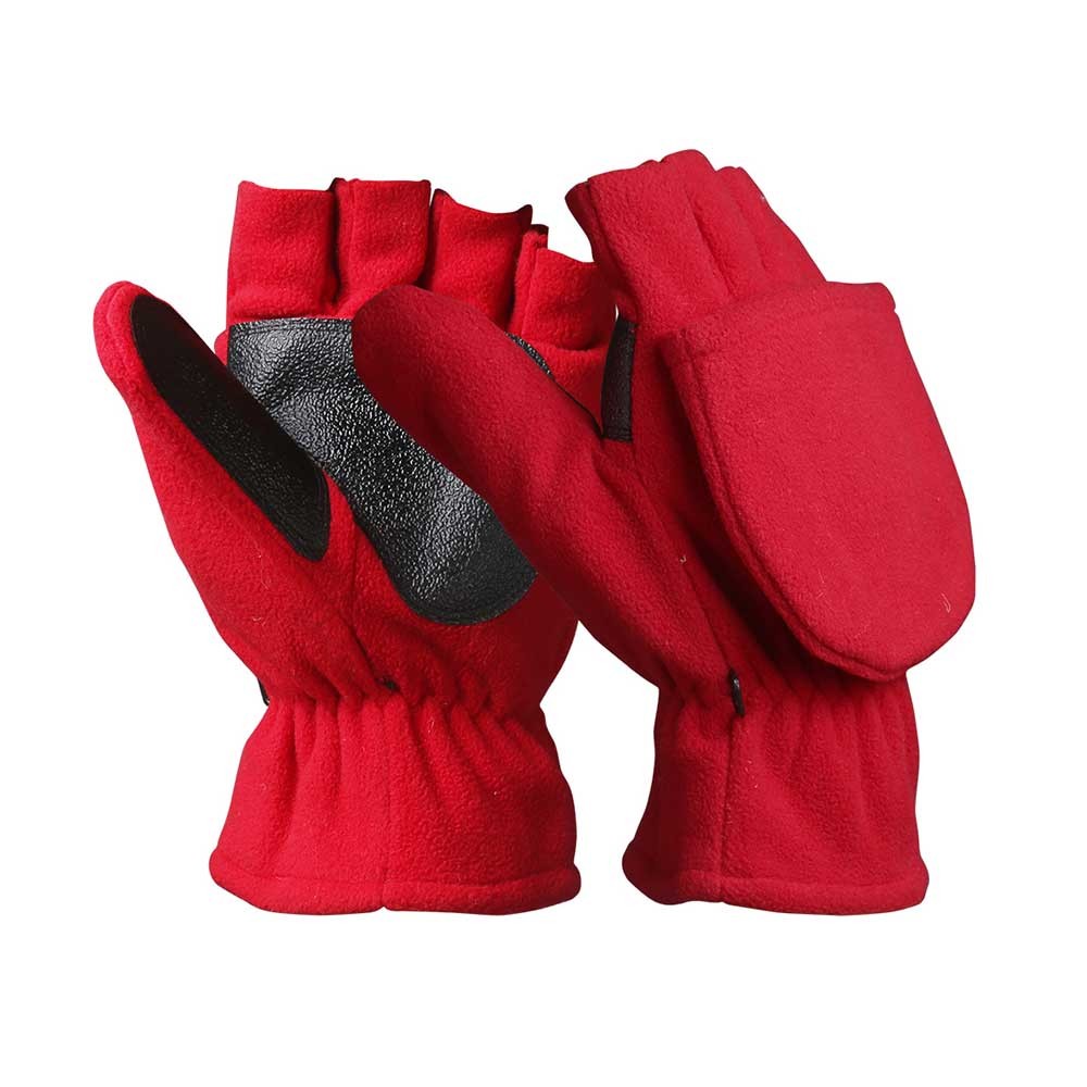 WKR-004-R Fingerless Micro Fleece Gloves