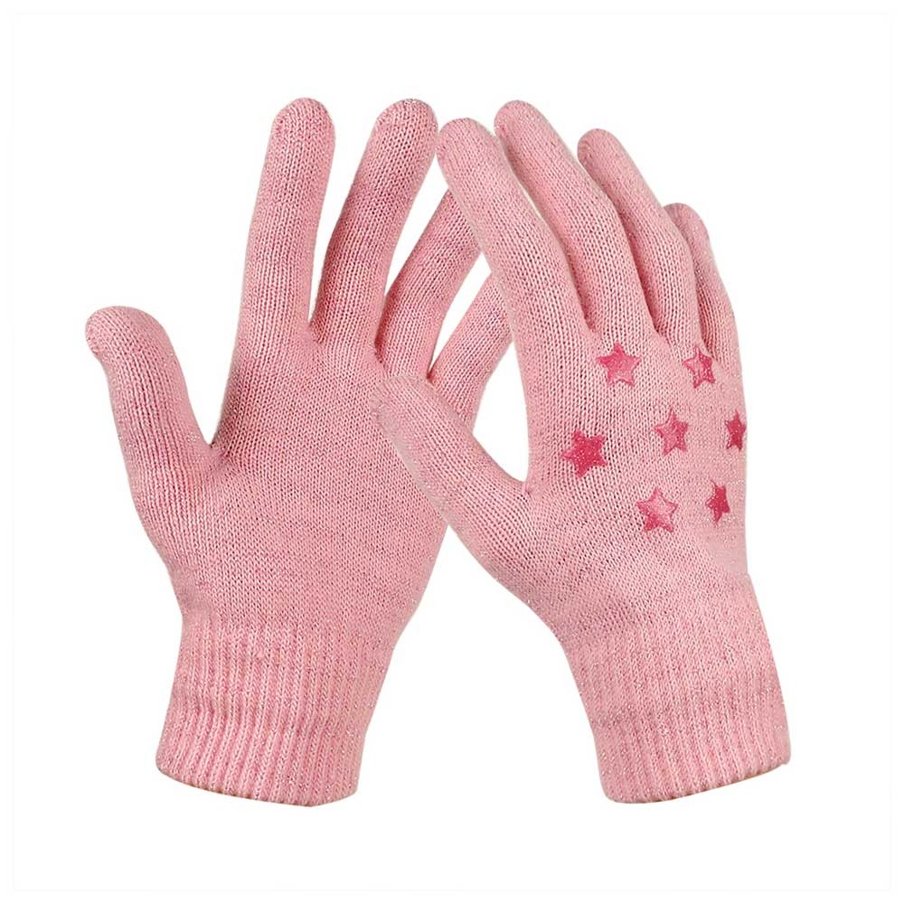 Pink Silicone Printed Ladies Magic Gloves for Outdoor