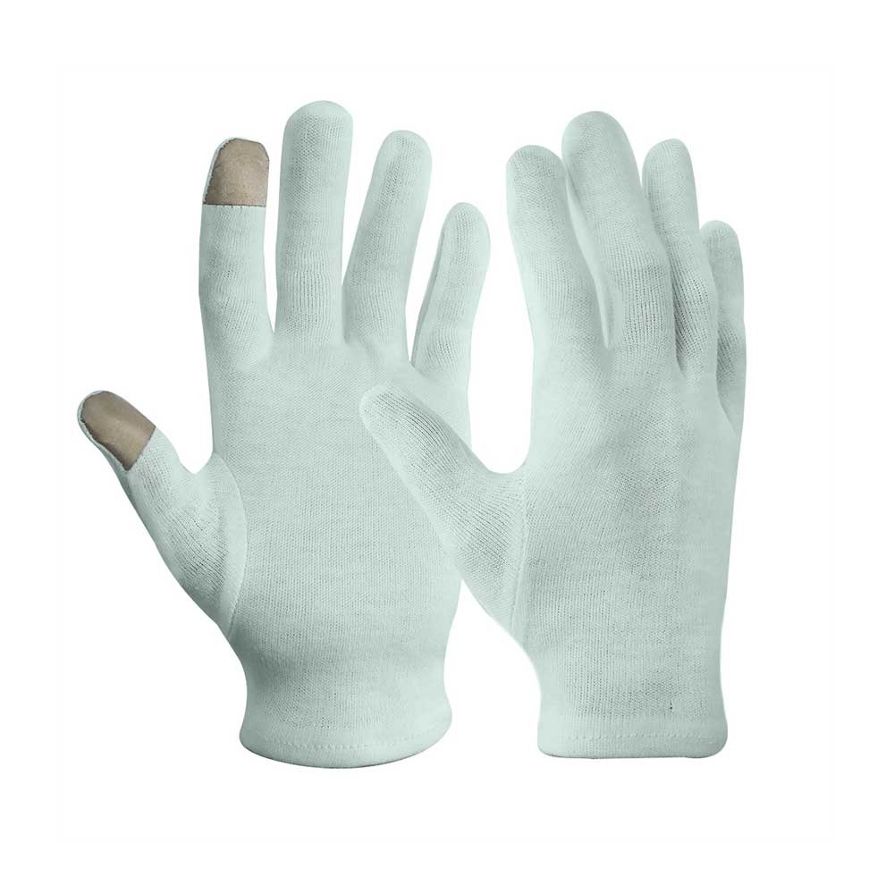 Aloes Green 100% Cotton Knitted Gloves with Touch Screen Finger/CKG-001-G