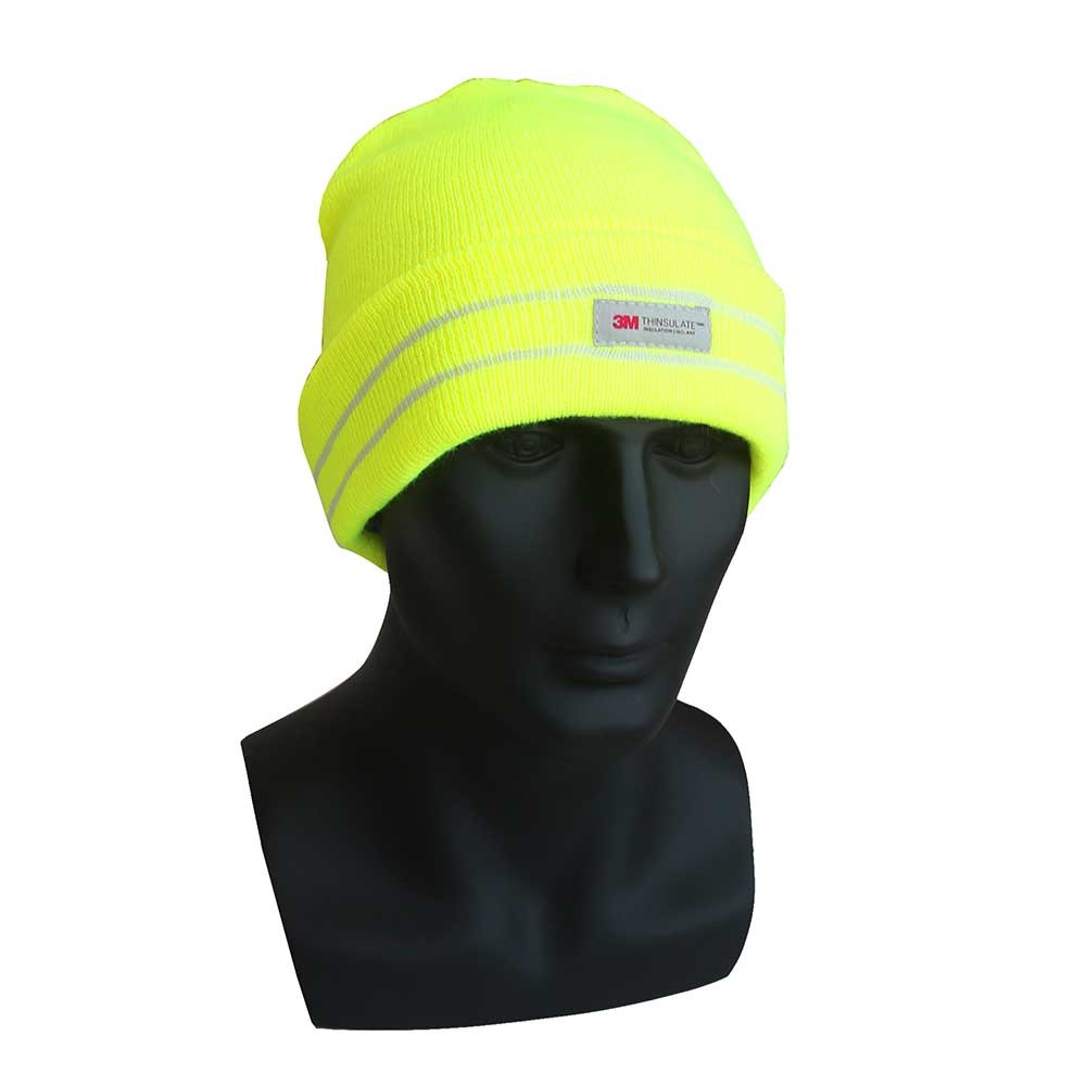 Hi-Vis Green Thinsulate Lining Luminous Cap Hat