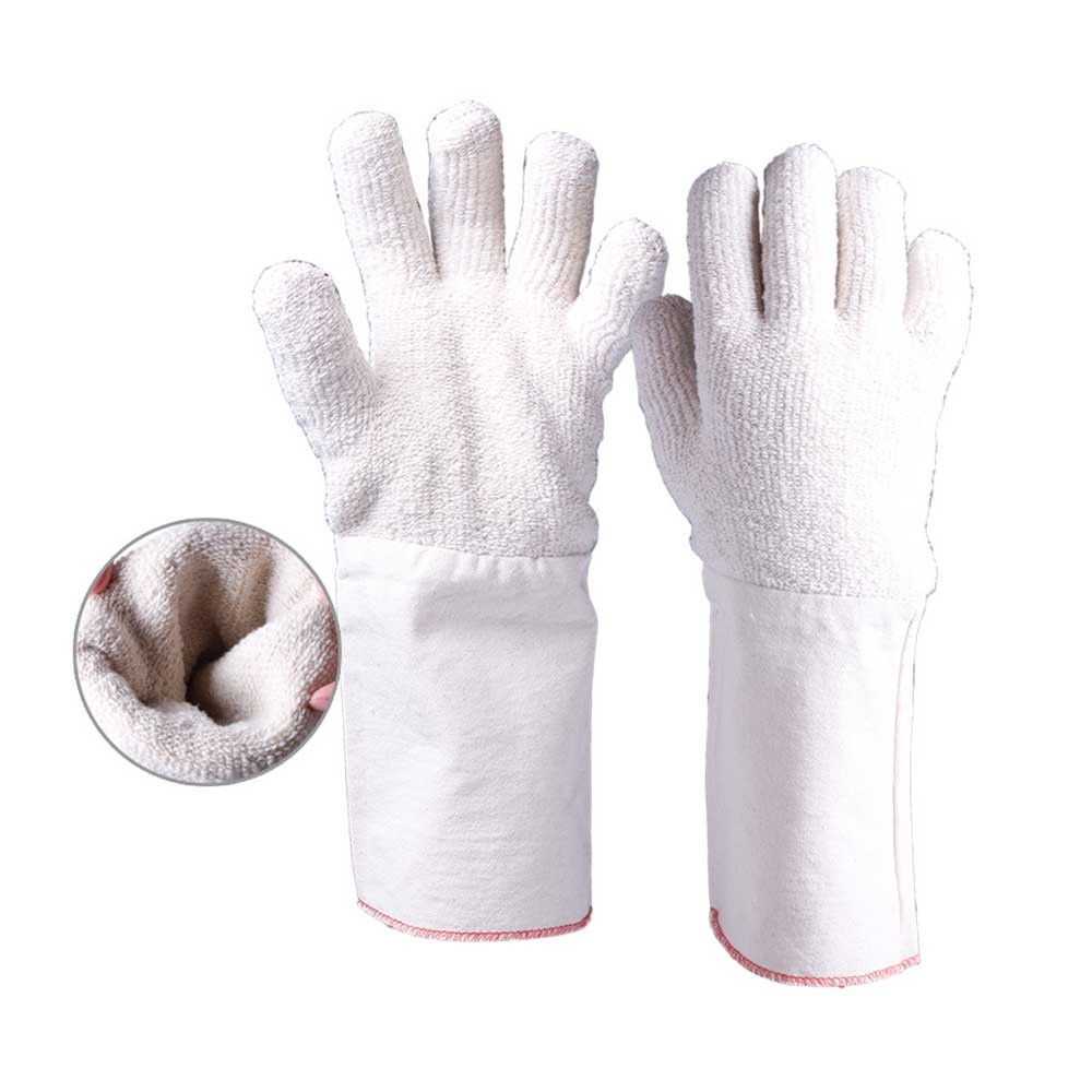 Terry Loop Heat Resistant Gloves with Long Cuff/TLG-004