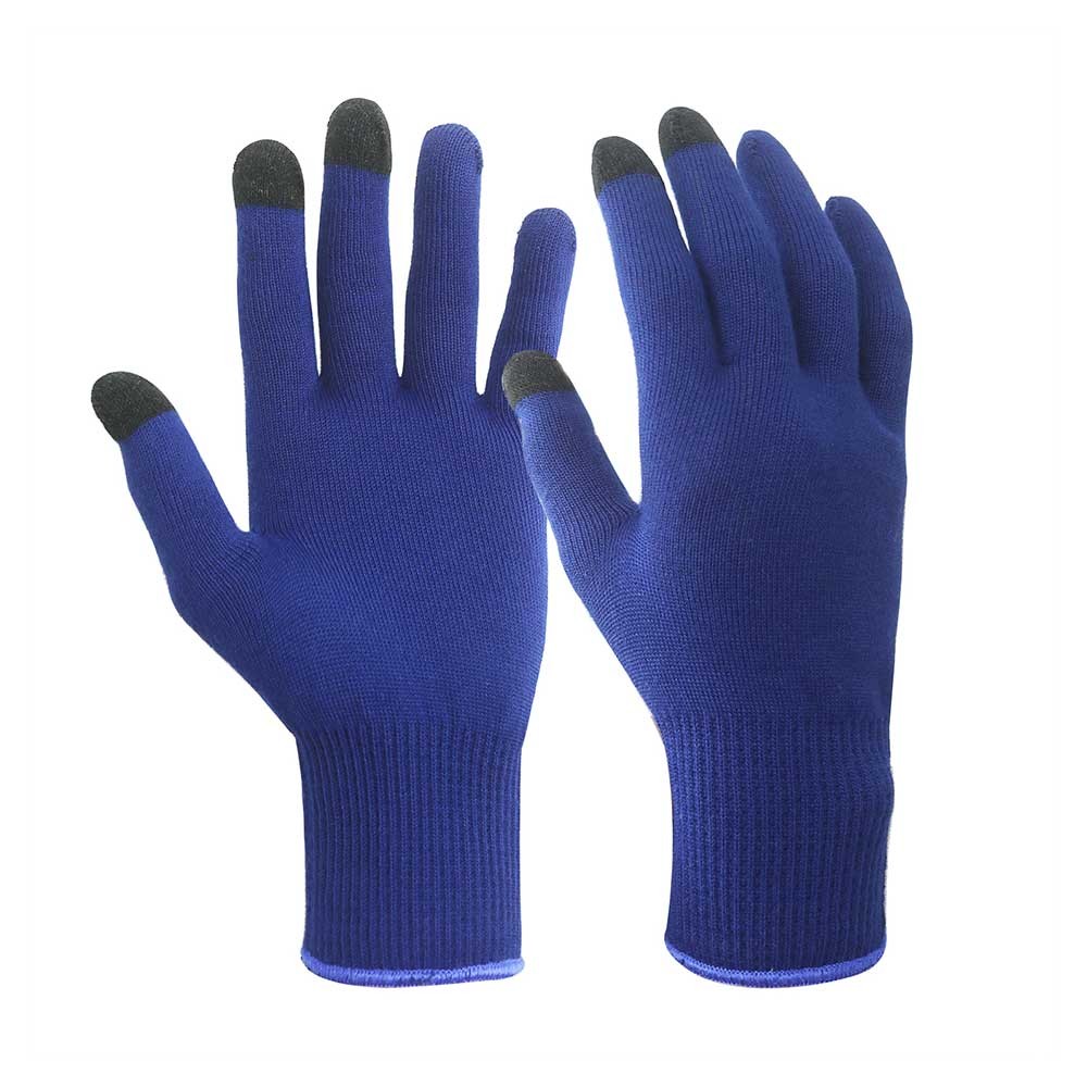 Blue Thermolite Yarn Gloves with Touch Screen Finger/TYG-002-BT