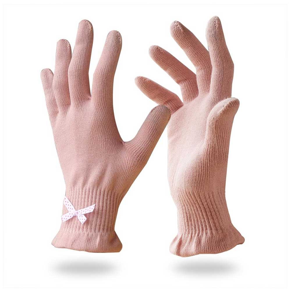 100% Cotton Beauty Gloves with Touchscreen Fingers for Women SPA