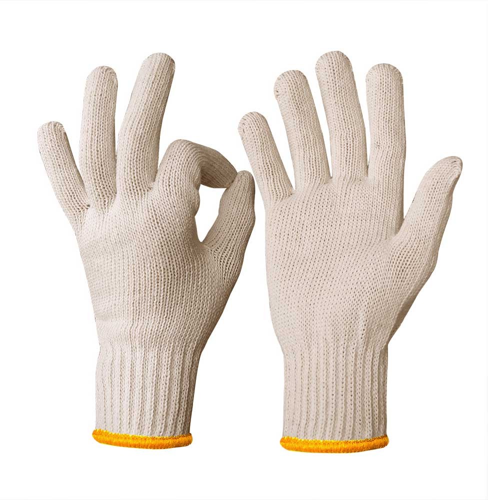 Polyester cotton String Knit Safety Work Gloves 