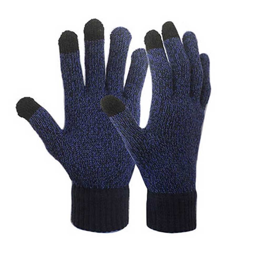 Navy 10G Conductive 3 Fingertips magic Stretch Touch Screen Gloves