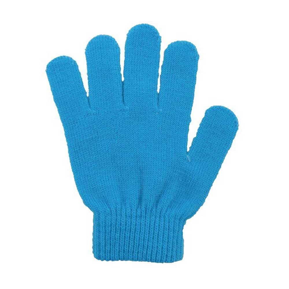 Blue Acrylic Stretchable Magic Knit Cold Protection Gloves