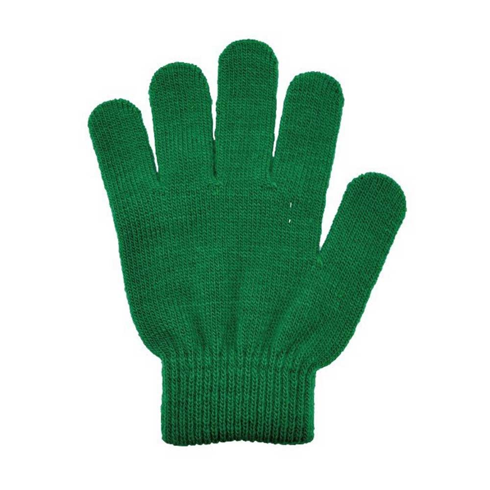 Dark Green Acrylic Stretchable Magic Knit Cold Protection Gloves