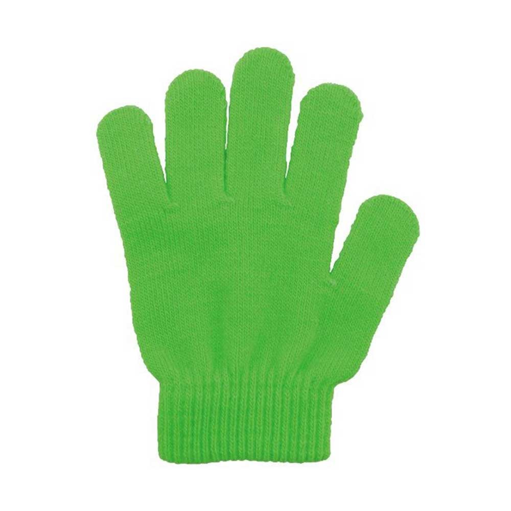 Green Acrylic Stretchable Magic Knit Cold Protection Gloves