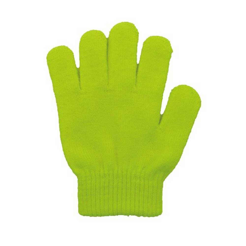 Light Green Acrylic Stretchable Magic Knit Cold Protection Gloves