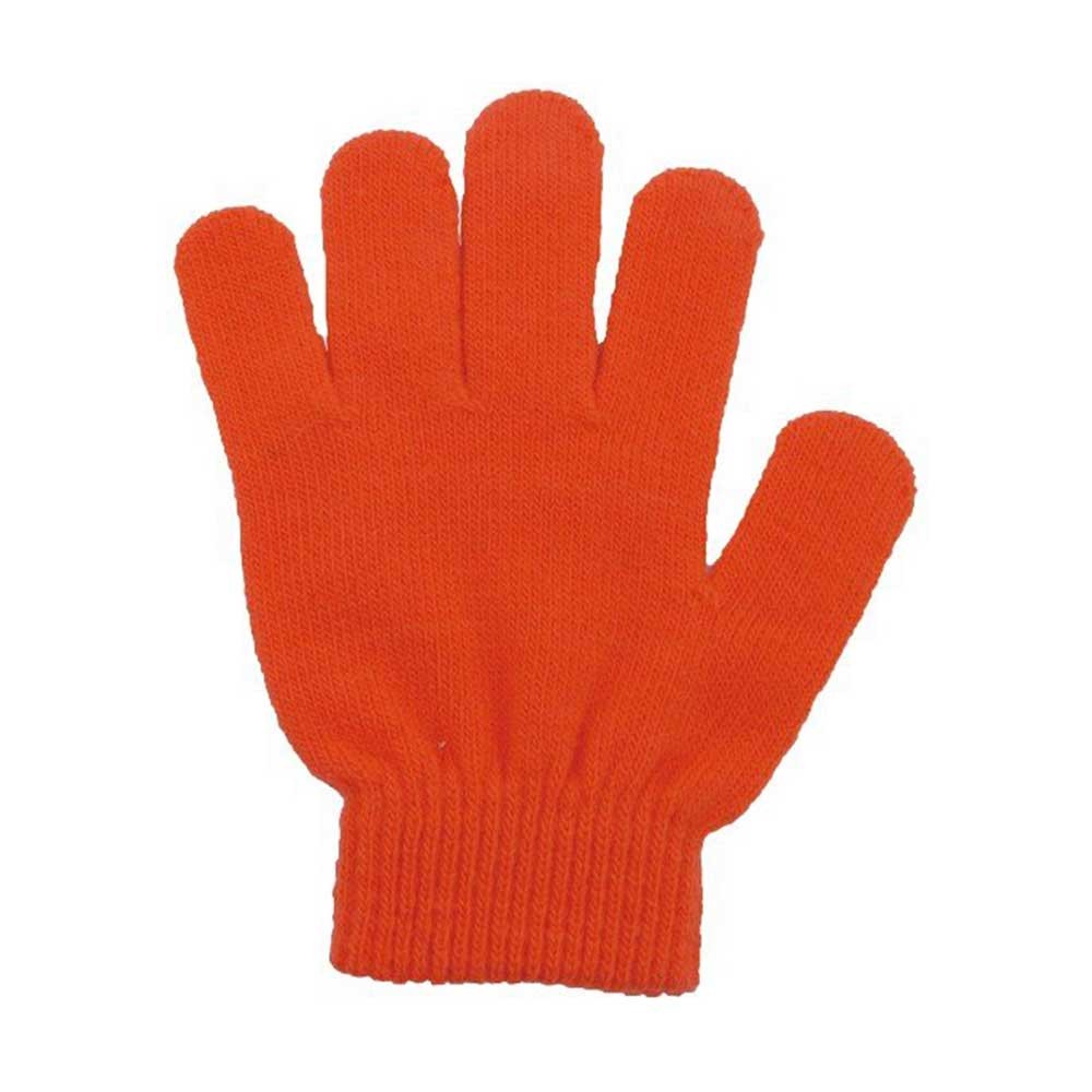 Orange Acrylic Stretchable Magic Knit Cold Protection Gloves