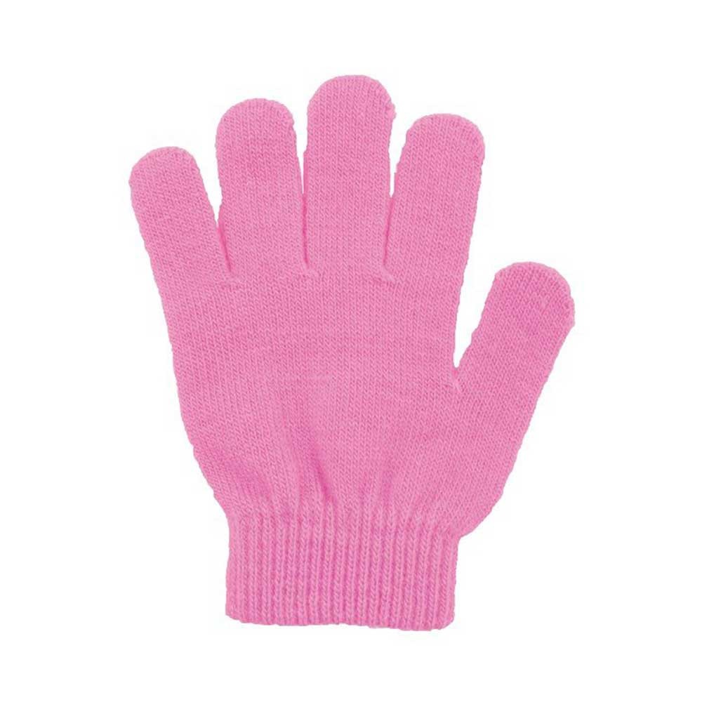 Pink Acrylic Stretchable Magic Knit Cold Protection Gloves