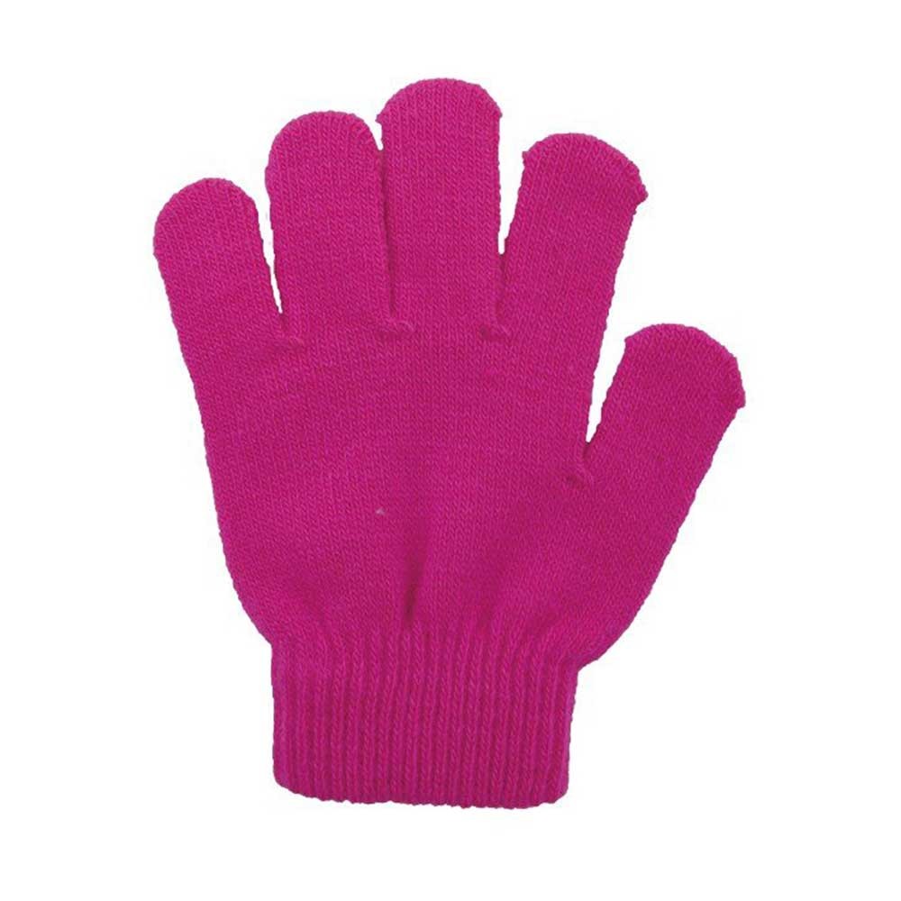 Purple Acrylic Stretchable Magic Knit Cold Protection Gloves