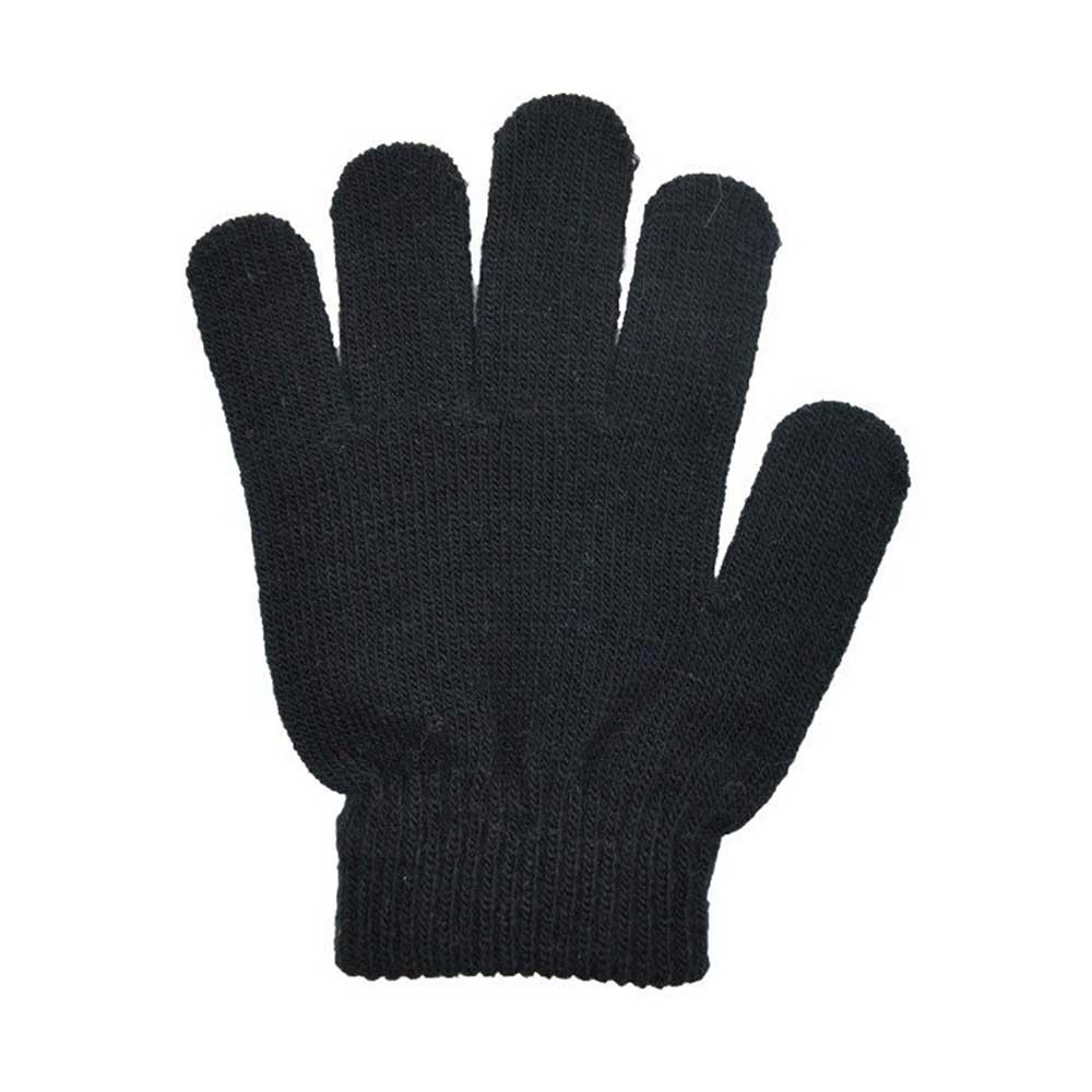 Black Acrylic Stretchable Magic Knit Cold Protection Gloves