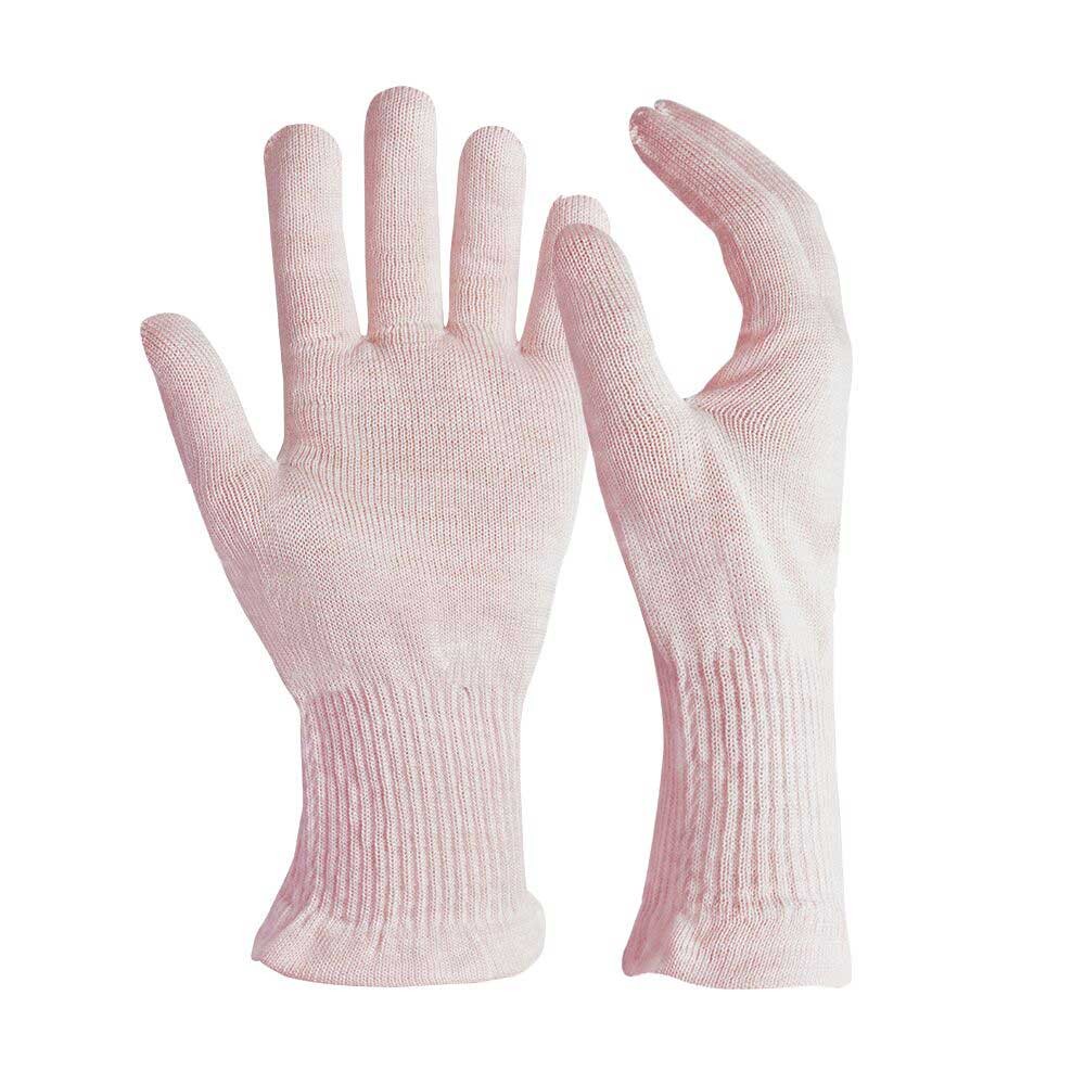Pink Silk Beauty Gloves for Women SPA