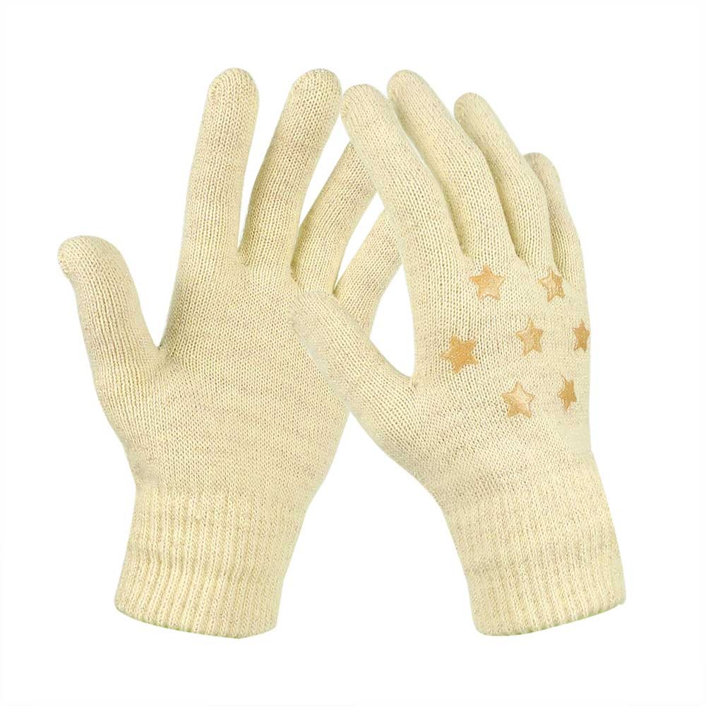Yellow Silicone Printed Ladies Magic Gloves for Outdoor