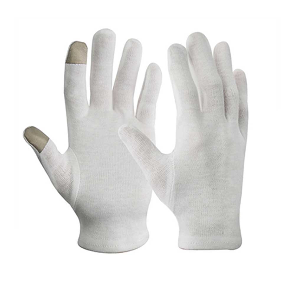 High Quality Touch Screen Light Weight 100% Cotton Knitted Antibacterial Work Gloves