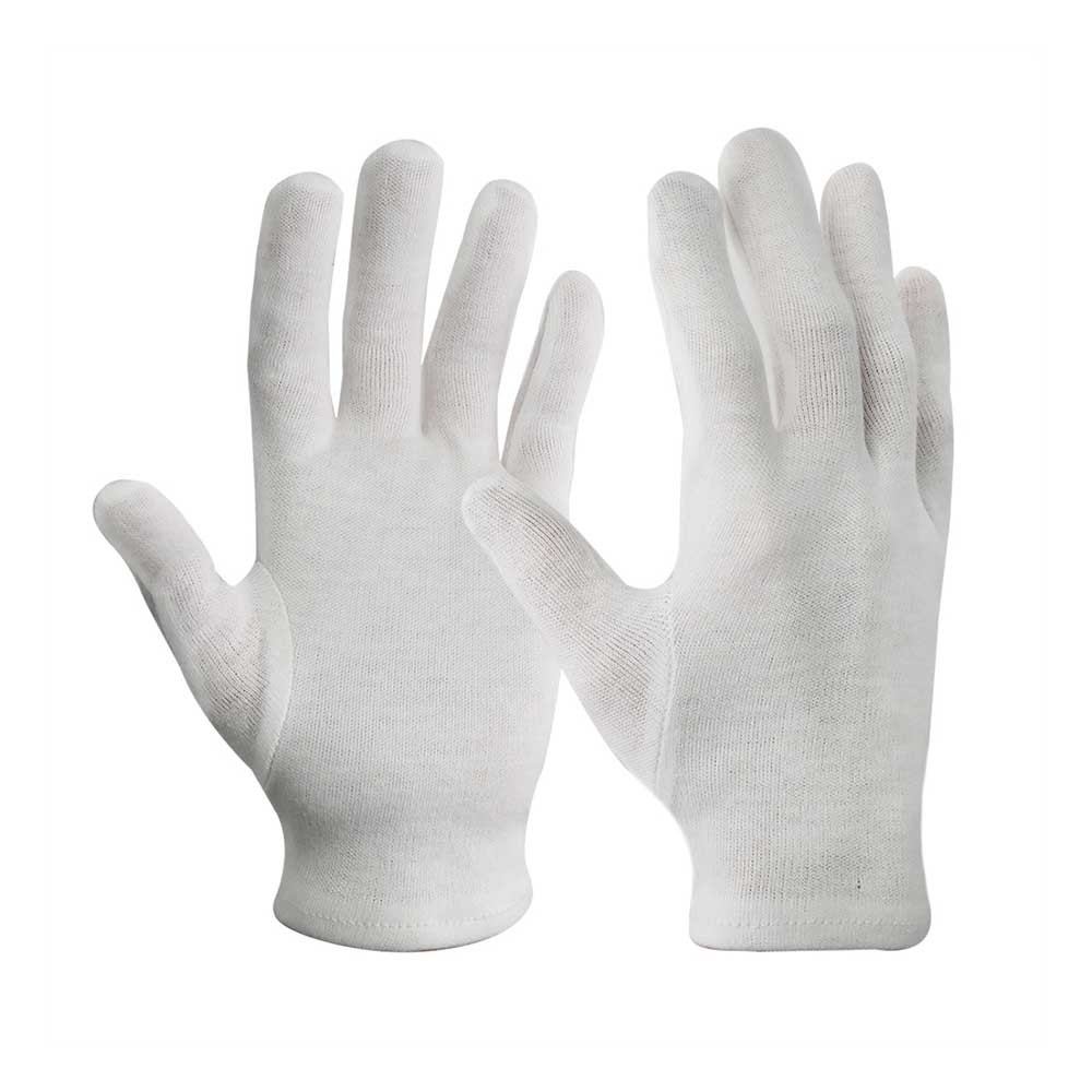 Light Weight 100% Cotton Knitted Antibacterial Work Gloves 